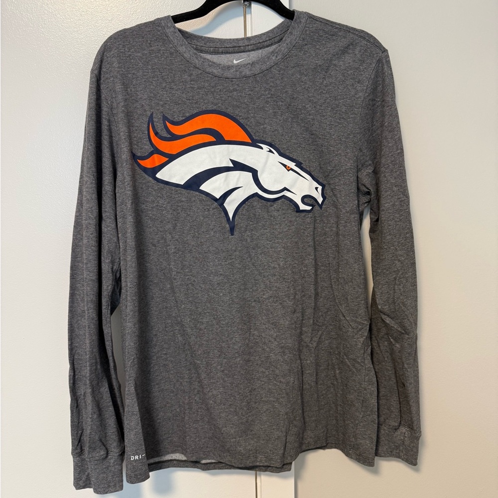 Nike Denver Broncos Gray Dri-FIT Athletic Tee